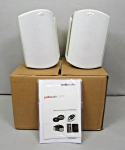 New Sealed! Polk Audio Atrium 4 All Weather Outdoor Speakers - 1 Pair White - Picture 1 of 3
