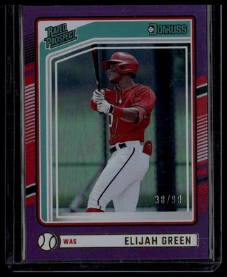 2024 Donruss Elijah Green Purple #/99 - Image 1 of 2
