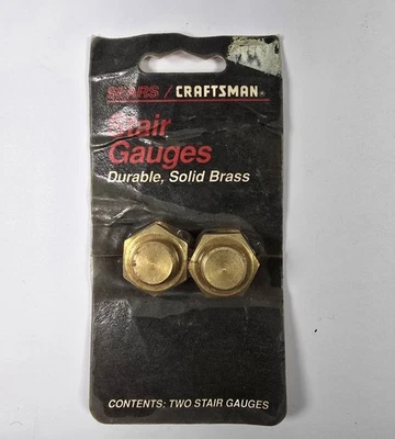 Medidores de escalera Sears Craftsman latón macizo 9-39563 marco cuadrado Foto 1 de 2