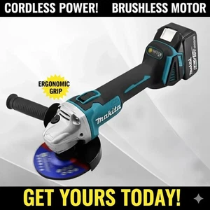 Makita 18V 125mm DGA404 Brushless Cordless Angle Grinder Lithium UK - Picture 1 of 8