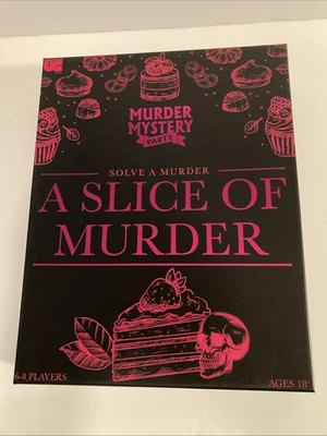 Murder Mystery Party Game A Slice Of Murder University Games Role Play - Imagem 1 de 4