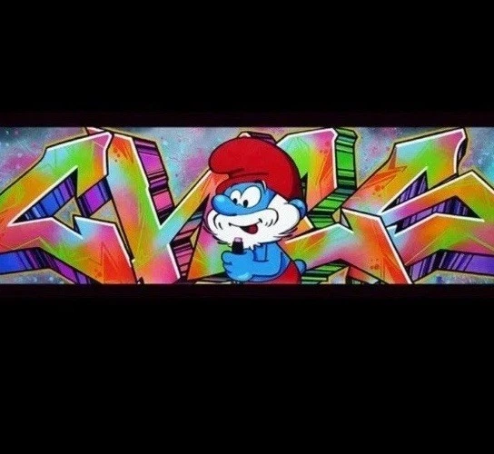 CHES-, Street Art, Graffiti Sur Toile 150x34cm Signé Unique.Certificat Banksy - Photo 1/4