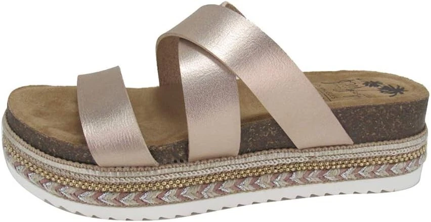 Jellypop Women's Lanza Platform Slide Sandals Rose Gold Metallic 6.5 Medium - Image 1 of 1