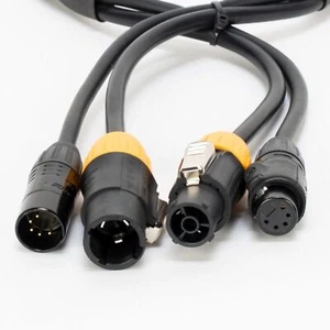 Accu-Cable AC5PTRUE3 IP65 Outdoor 3 Foot 5-Pin Power Link + DMX Combo Cable  ADJ - Picture 1 of 2