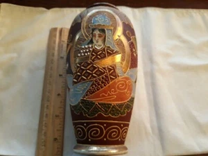 Jarrón antiguo vintage firmado japonés Royal Satsuma Inmortales arte asiático oriental - Imagen 1 de 11