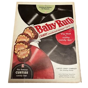 Original Baby Ruth Ad - The Dig That Nutty Candy Bar Curtiss - Picture 1 of 4