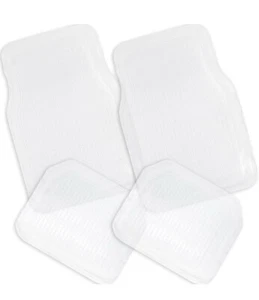 Zone Tech 4 Piece Interior Clear Car Vehicle All Weather Rubber Floor Mats - Picture 1 of 5
