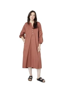 NWT Sundry Raglan Henley Cotton Dress in Size 4 (XL) - Picture 1 of 12
