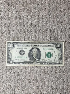 Small Head $100 bill (One Hundred Dollar Bill) - Series 1969C Atlanta 1969 - Picture 1 of 2