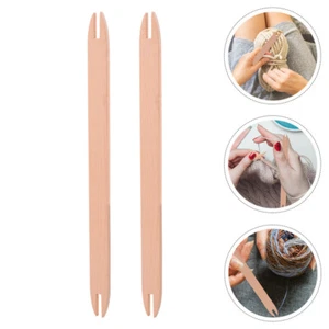 2 Pcs Weaving Tool Shuttle Knitting Tools Sweater Sticks Scarves - Picture 1 of 12