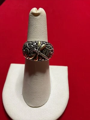 ❤️Phillip Gavriel Dragonfly 18K Yellow Gold & Sterling Silver Ring, Sizes 6❤️ - Image 1 of 4