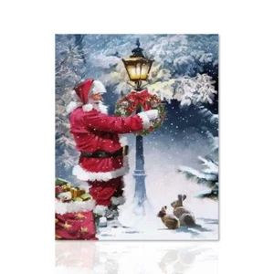 Stampa su tela per magica atmosfera nataliza Quadro decorativo casa soggiorno  - Picture 1 of 6