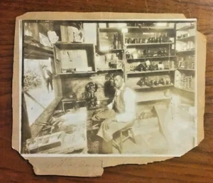C. 1900 Sepia Photo ~ Identified African American Shoemaker/ Cobbler - Macon GA - Picture 1 of 3