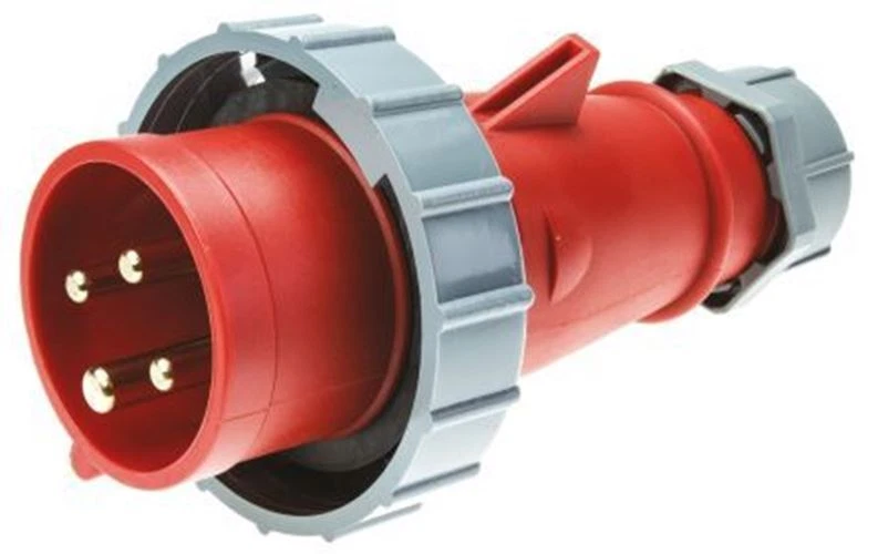 1 x Mennekes AM-TOP Series, IP67 Red Cable Mount 4P Industrial Power Plug, Rated - Image 1 of 1