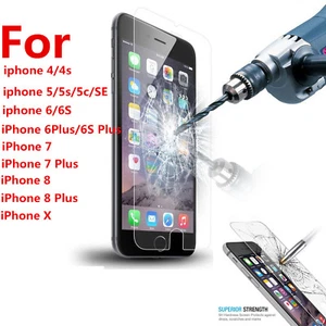 Tempered Glass Screen Protector Guard Shield Saver For iPhone 16e 15 14 13 12 11 - Picture 1 of 24