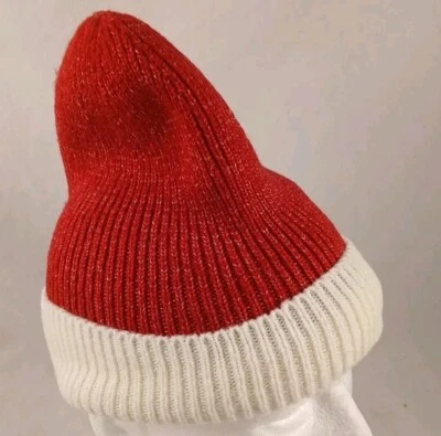Gorro de invierno American Eagle Outfitters rojo y crema con puños - ¡EXCELENTE! Foto 1 de 4
