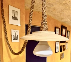 Contemporary, Nautical, Industrial, Farmhouse Lamp 14’ Rope, Leviton Smart Plug - Picture 1 of 12