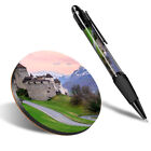 1 x Round Coaster & 1 Pen Vaduz Castle Liechtenstein Alps Mountains #53514