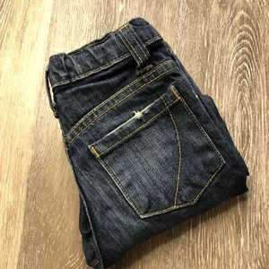 PAPER DENIM & CLOTH Straight Leg Low Rise Blue Denim Jeans Girl's Size 4 T - Picture 1 of 12