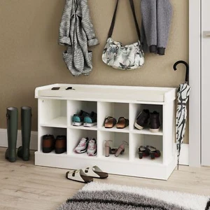 Kempton Shoe Bench White - Picture 1 of 6