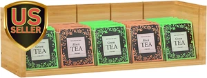 Bamboo Tea Bag Organizer Storage Box for Countertop, Wall Mount Tea Box, Tea Bag - Picture 1 of 7