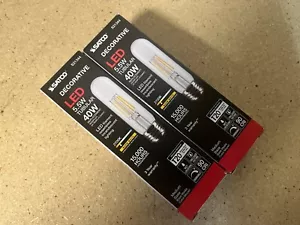 2 Pack Satco S21344 LED Filament 120V 5.5W =40W T10 Medium E26 Warm White C08 - Picture 1 of 4