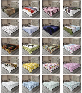 Ambesonne Elephant Print Flat Sheet Top Sheet Decorative Bedding 6 Sizes - Picture 1 of 40