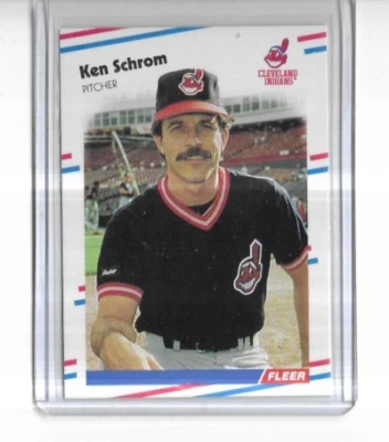 1988 Fleer #614 Ken Schrom Cleveland Indians - Image 1 of 2
