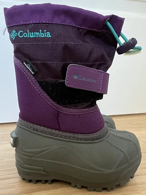 Botas de nieve Columbia para niñas pequeñas talla 6 púrpura, gris y verde azulado Foto 1 de 4
