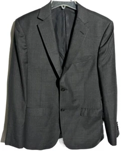 Ermenegildo Z Zegna Blazer Mens 50R Dark Gray Drop 8 Wool Jacket Sport Coat - Picture 1 of 13