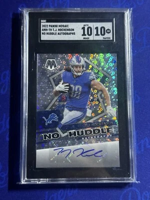 SGC 10 2022 Panini Mosaic Football TJ Hockenson Autographs No Huddle #ANH-TH - Image 1 of 2