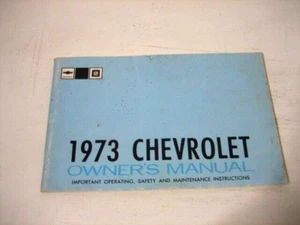 1973 chevrolet owners manual - Bild 1 von 1