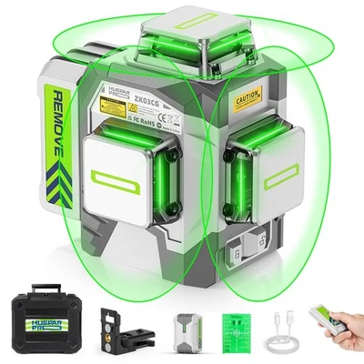 Laser Level 360 Self Leveling, 3x360°High Accuracy Green Cross Line Laser for... - Image 1 of 4