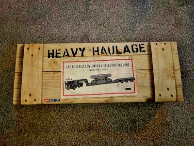 Corgi Heavy Haulage Lorry-ERF EC Series Low loader and steel casting load -Mint - Image 1 of 4