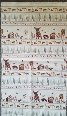 Patchworkstoff, Waldtiere, 30 x 110 cm, Henri Glass - Bild 1 von 3