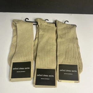 Banana Republic Oxford elegante Herrensocken Größe 10-13 khaki 3 Paar - Bild 1 von 5