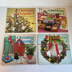 Christmas Origami Book Set  1,2,3,4, Froebel Kan Wreaths Ornaments W/Paper - Picture 1 of 13