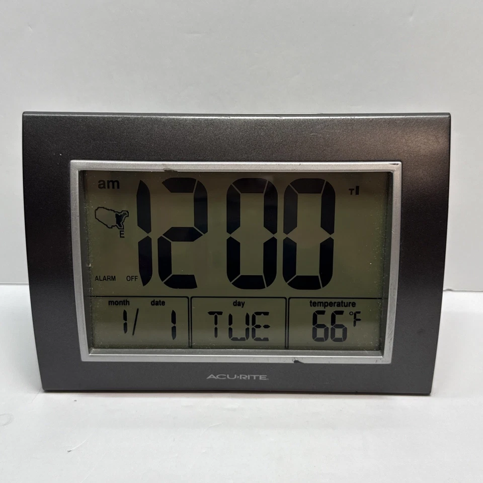 Acurite Atomic Alarm Clock with Date, Day of Week and Temperature J32 - Image 1 of 2
