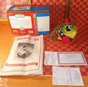 Fisher Price, Gran'pa Frog, NIB, complete in orig. box, vtg 1994, #6464, w/cert. - Picture 1 of 24