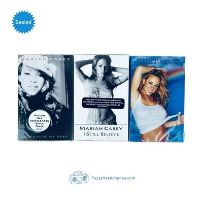 3 Mariah Carey Single Cassette Tapes: Be My Baby Thank God I Found You SEALED - Image 1 of 4