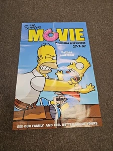 THE SIMPSONS film / DIE HARD 4.0 RARO PROMO PIEGATO 32x22" POSTER CINEMA ๐ฅ๐ฅ - Foto 1 di 2