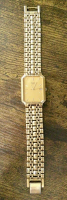 Reloj de cuarzo pulsar tono dorado para hombre fecha luz de trabajo uso batería nueva V722-X104 Foto 1 de 4