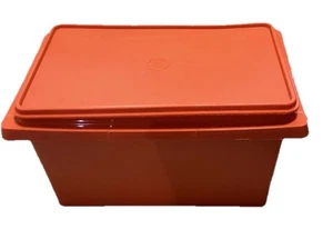 Tupperware 1431-2 Orange All Purpose Storage Carrier~with Lid 795-5~No Handle - Picture 1 of 1