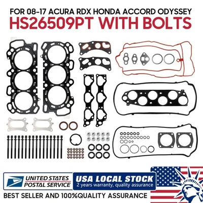 Juego de juntas de culata Direct Fit para Honda Crosstour 2012-2015 OEM + pernos HS26509PT Foto 1 de 4