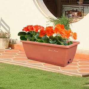 Window Box Planter with Drainage Holes Shatterproof Breathable Rectangular - Picture 1 of 22