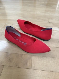Rothy's The Point II in Lollipop Red Flats Women's Size 6.5 - Picture 1 of 18