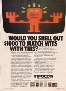 Infocom Original 1984 Anuncio Impreso De Colección Software de Juego de Computadora Zork Fecha límite - Imagen 1 de 1