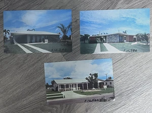 Lot Of 3 Postcards Vintage Real Estate Houses Bayshore Gardens Sarasota Bay Fl - Picture 1 of 12