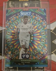 2024-25 Panini Select La Liga š„Stained Glass Rodrygo Real Madrid - Picture 1 of 2