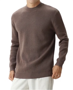 Men's Crewneck Sweater Sweaters Classic Pullover Sweaters with Ribbing Edge - Picture 1 of 19